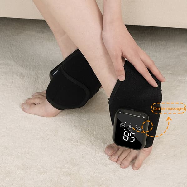 Bærbare varme ankelmassageapparater 3 tilstande Vibrationsterapi til muskelrestitution Black Double pack