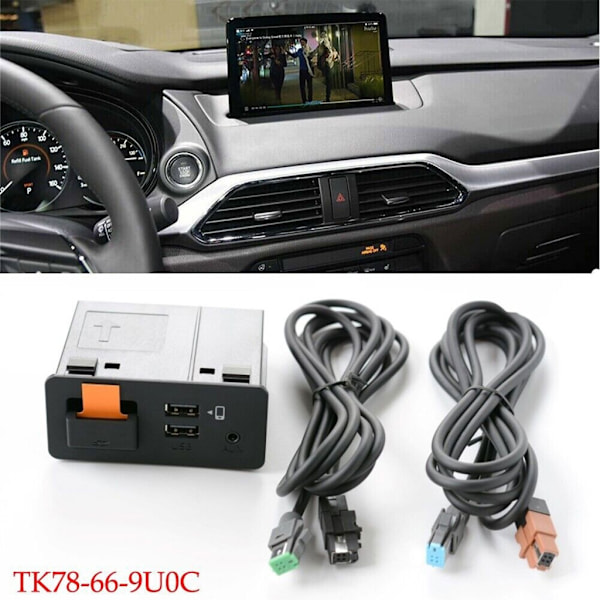TK78-66-9U0C Auto USB Adapter Hub Auto Retrofit- Kit USB Port Adapter Hub Kit