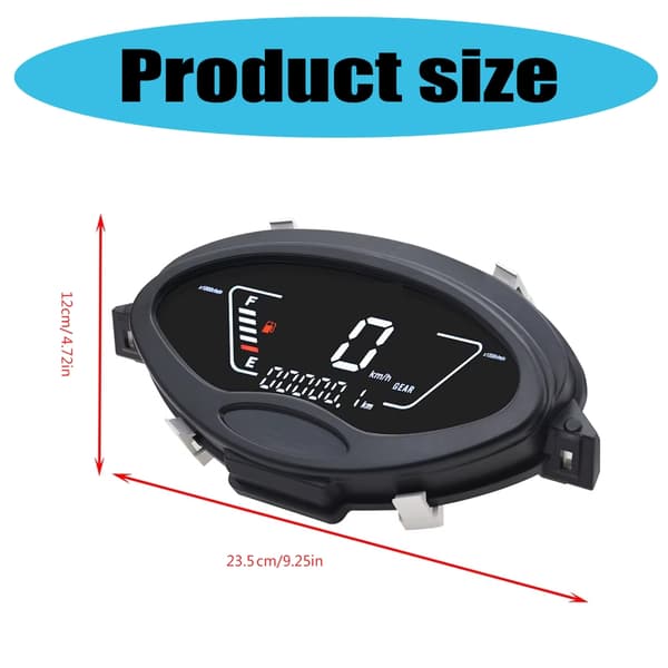 Precisions Motorcykel LCD Digital Instrument med Nattbelysning För Wave125S