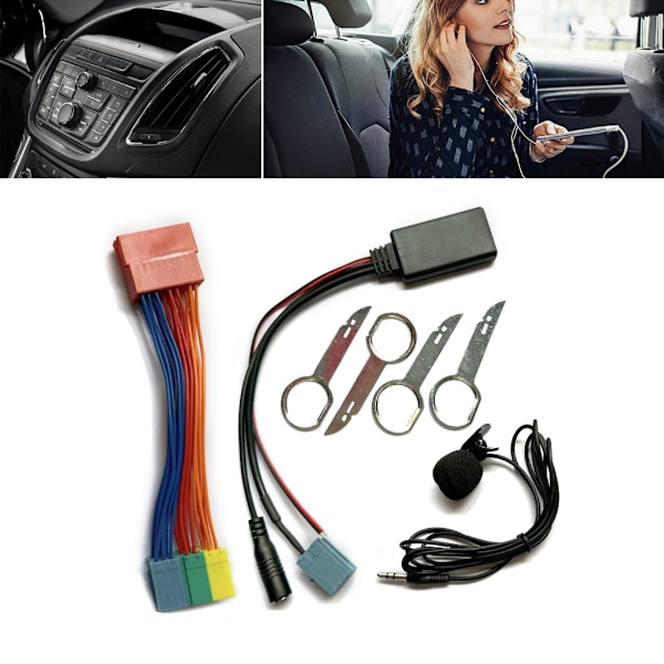 Bil 20-pinners ledningsnett Bluetooth-kompatibel Aux-inngangskabeladapter ledningsnett
