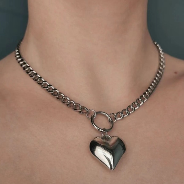 Hjärthänge Halsband Litet hjärta Hänge Chokers Kärlekshalsband Hänge Chokers Legering Material Festsmycken för tjej