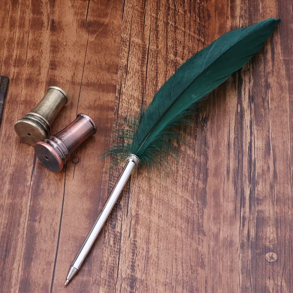 Indstikspenholder til dyppepenne Skolekontor Studentergave D antique red copper