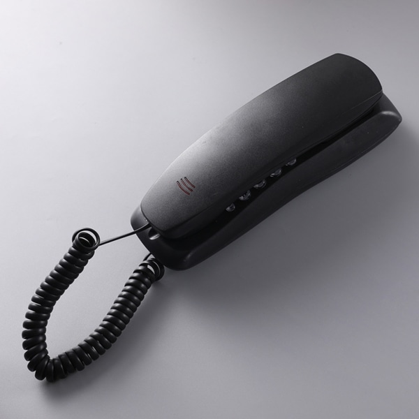 Väggmonterad nummerpresentation Telefon Väggtelefon Fasta fasta vägghängande telefoner för hem och kontor Black
