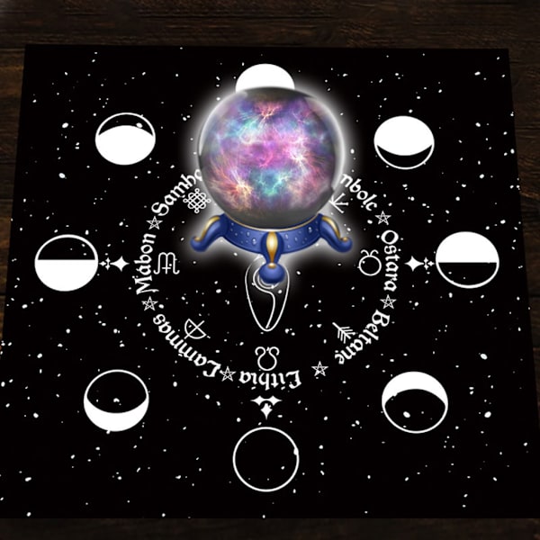 Fyrkantig form Pendel spådom Altare Bordsduk Brädspel Tarot Pad Rune Duk Astrologi Oracles Brädspelsmatta B60