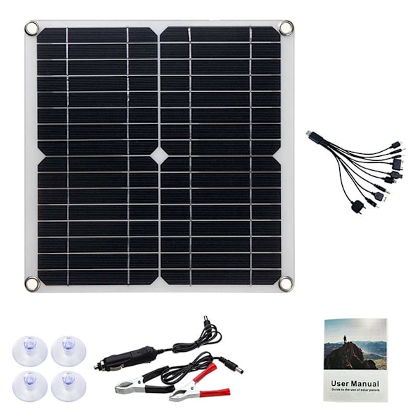 12W solpanelssæt med solcelleladningsregulator til campingbåd 2