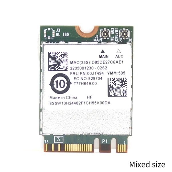 Trådlöst Wifi-kort BCM94350ZAE 802.11ac 2.4G+5G BT4.1 1200Mbps BCM94350ZAE NGFF för YOGA 500 700 900 710 B41 E31 E41