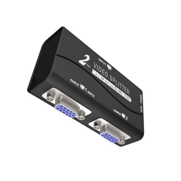 Dobbelt Output VGA Distributionsboks VGA Splitter For Kvalitetsvisuelle Videoer
