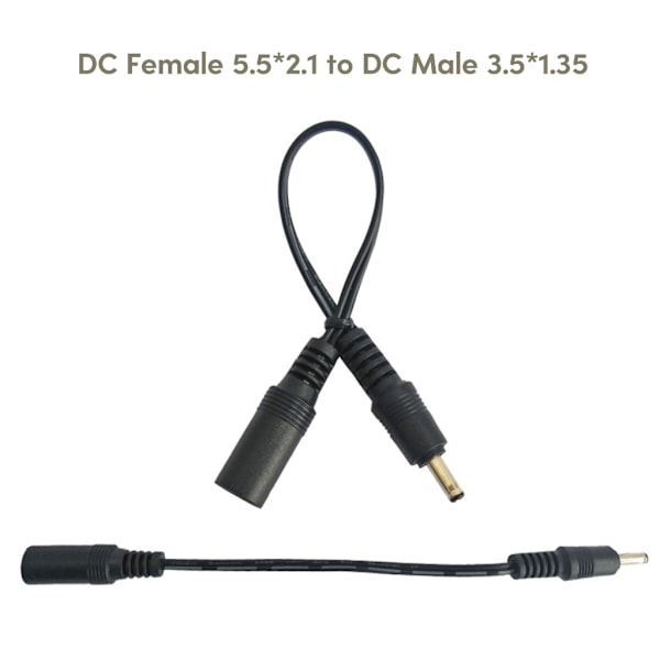 5V-12V DC5,5 x 2,1 mm till DC2,5x0,7 mm/3,5x1,35 mm/4,0x1,7 mm/4,8x1,7 mm/5,5x2,5 mm Power hona till hane adaptersladd 2.5x0.7mm