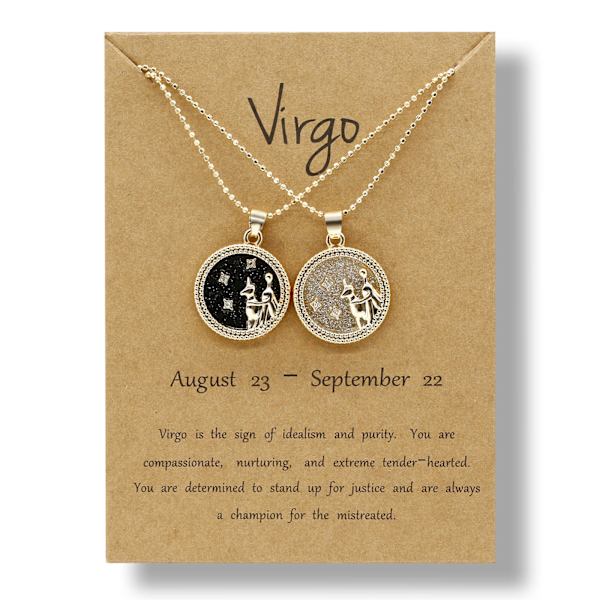 2st 12 Constellation Mynt Kedja Kort Halsband Dag Natt Choker Halsband Par Jubileum Vänskap Smycken Present null - 5 Gemini