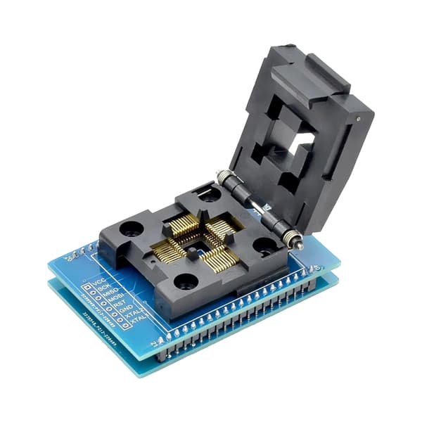 Liten IC-brikke Test Socket TQFP44 til DIP40 Brenneadaptersete Effektiv