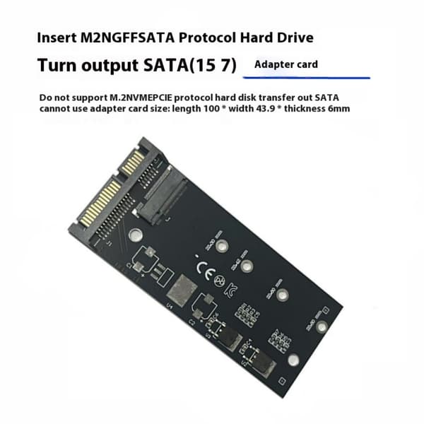 M.2 Harddiskadapter Harddiskkort SATA3-kort M.2-konverter M.2 Til SATA3