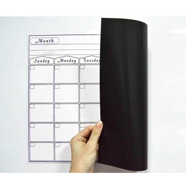 A3 Magnetic Monthly Planner Whiteboard-kalender Kylskåpsmagnet raderbart meddelande