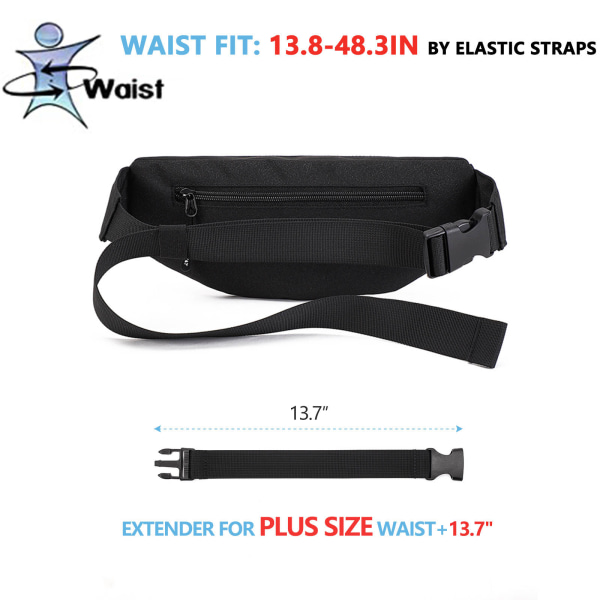 Bältesförlängare för Fanny Pack Strap Extension Midjeväska Bälten