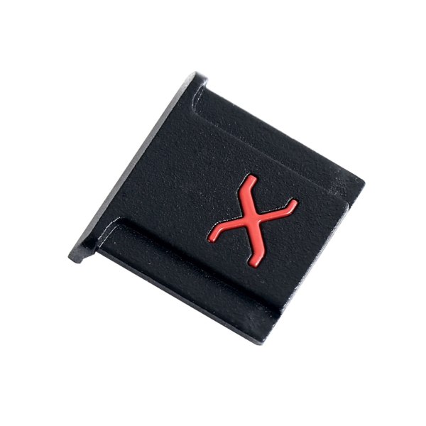 Metallavtryckare och Hot Shoe cover för T3 T30 T4 XPRO3 X100V Cap- Cover Black Red label