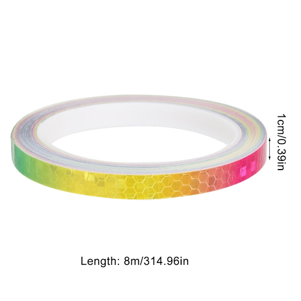 Motorcykel Cyklar Reflektor Säkerhetsvarning Fälgar Dekaltejp Bil Reflexdekaler MTB Bike Reflex Dekaltejp Colorful