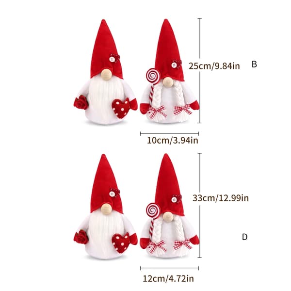 Festlig Alla hjärtans dag Ansiktslös Tomte Heminredning Tomtar Vacker Accent B