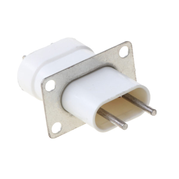 Hem Elektronisk Mikrovågsugn Magnetron Filament 4 Pin Socket Converter Vit