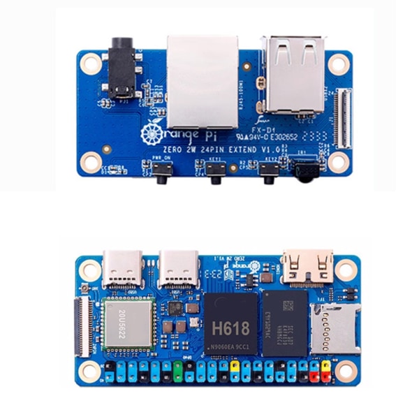 För OrangePi Zero2W 2GB 4GB 1GB 1,5GB H618 QuadCore Cortex A53 Mini PC Stöd WiFi5 + BT5.0 Single Board 2W Add expansion card 2G