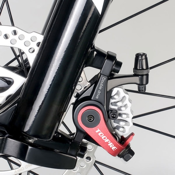 Cykelskivok främre och bakre skivbromsar i aluminiumlegering Cyklar Tillbehör för de flesta mountainbikes, hopfällbara cyklar Red rear brake