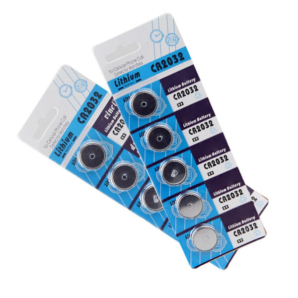 5/10 st Lithuim-cellknapp 3V CR2032 litiumbatterier för elektronisk watch LED-ljusleksaksfjärrkontrollkalkylatorer 5 pieces