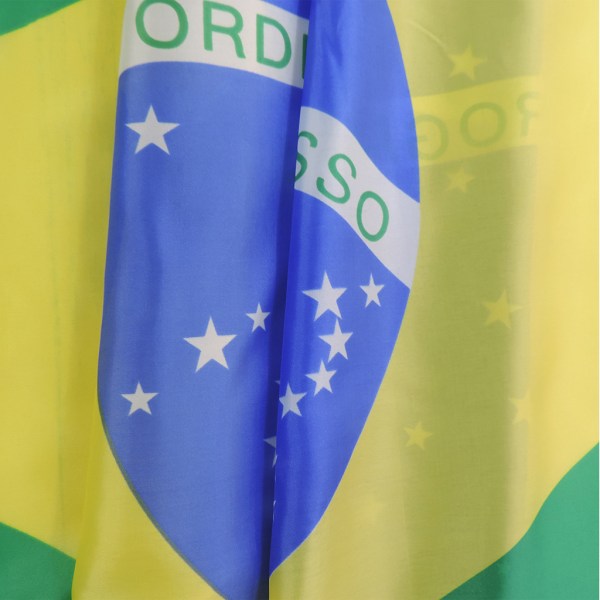 Brasilien flagga polyesterduk för banner brasiliansk fotboll cheerleader flagga dekor 60*90cm