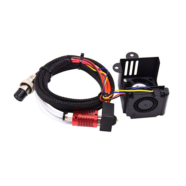 För Ender-3/CR10 Hotend 12V/24V 40W Fullständigt Monterad Extruder Kylfläkt med Silikonskydd för Ender-3/CR10 3D-skrivare
