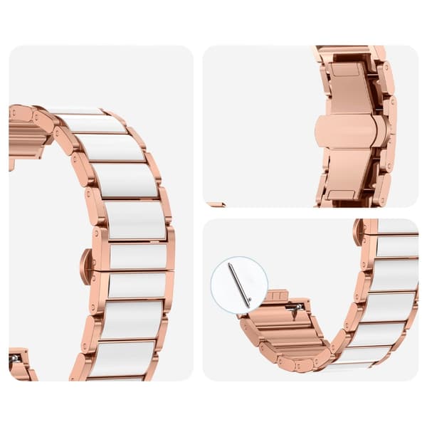 Erstatningsbånd Justerbart Belte Håndleddsrem Båndrem for Watch Fit 3 Rose Gold