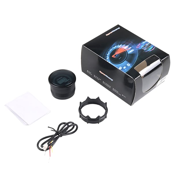 2'' 52mm 12V Bil Digital Voltmeter Volt Mätare Digital 20 LED Vit 8-16V Digital Voltmeter Volt Spänningsmätare