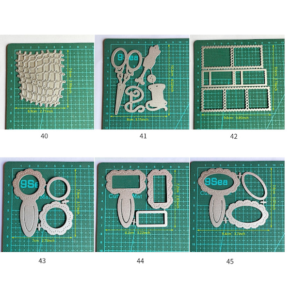 Rutnät Ram Metall Skärning Dies Scrapbooking Stencil Die Cuts Kort Prägling DIY Fotoalbum Form Formdekoration 41