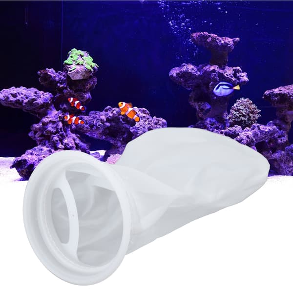 Nylonfilterpose Akvarier Filtersok til Fisketanke 4 Tommer Diameter Plastik