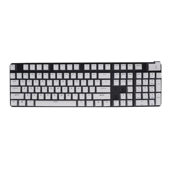 104 nycklar Pudding Keycaps OEM Profil Double Shot ABS/PBT Bakgrundsbelysta Keycaps för mekaniskt speltangentbord Cherry Mx Switch Crystal White ABS