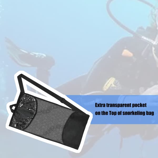 Snabbtorkande dykutrustningsväska i mesh för förvaring av snorkelutrustning, tålig
