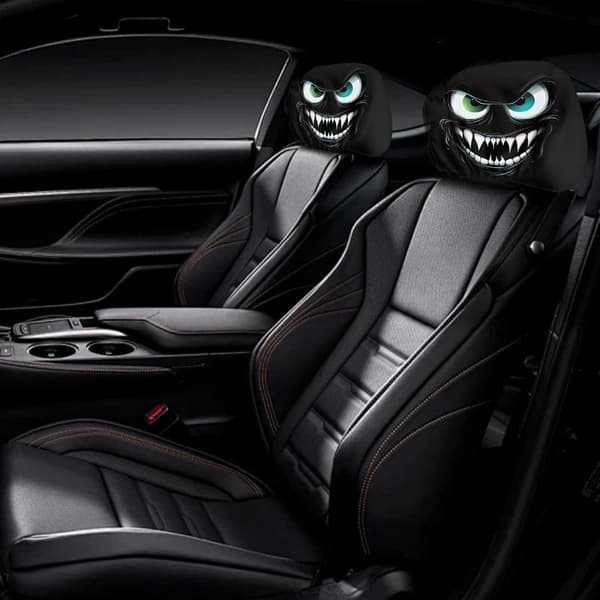 Devil Eyes Bilstol Nackstödsskydd Skyddande Polyester Universal Bilinredning 4 packs