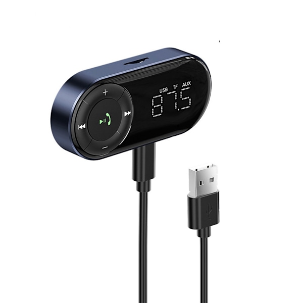 Auton AUX Bluetooth 5.2 -sovitin Langaton Äänenvastaanotin Handsfree Autolähetin