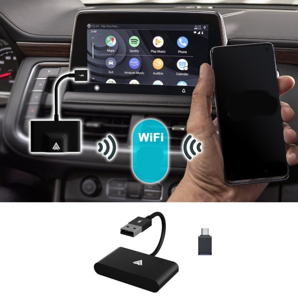 Bärbar trådlös Android Auto Adapter Android Auto Trådlös Dongle Android Auto Adapter för OEM Android Auto Durable