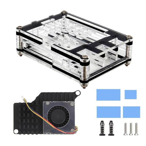 Elegant Cover Case Aktiv Køleventilator Til RPI 5 Single Board Computere C