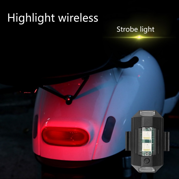 Universal LED Anti-kollisionsvarningsljus Minisignallampa Drone med stroboskopljus Blinkers Blinkers Bil Motorcykel Velcro Magnet Manual Switch