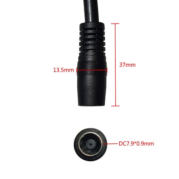 DC7909 til DC8020 Strømkabel til LED Udendørsbelysning og Små Apparater