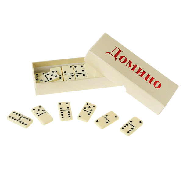 Double Six Domino Set Spela schack Underhållning Resespel Rekreationsleksak för barn Pojkar Flickor