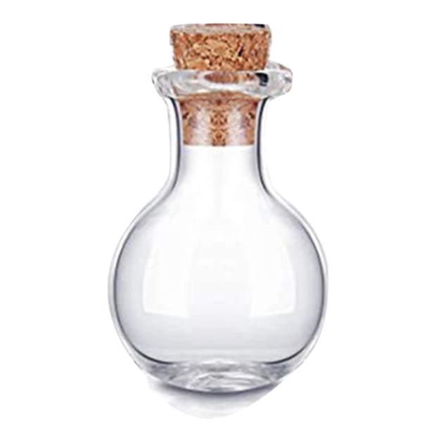 10 st Mini glas önskeflaskor med korkproppar gör-det-själv-dekoration Små provburkar gynnar små flaskor förvaringsbehållare null - Flat ball