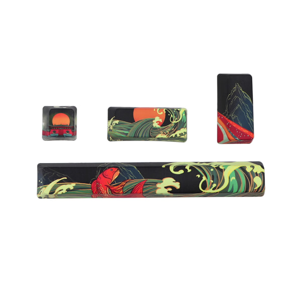4 Tangenter / Set 5 Sidor Dye Sublimation Mekanisk Tangentbord Keycap för MX Switch 6.25U Mellanslag ESC Enter tangenter OEM profil