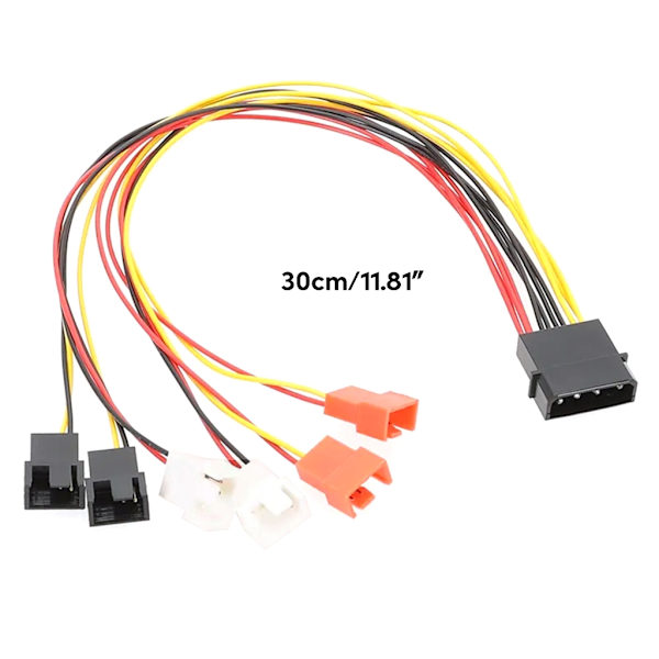 4-Pin Molex til 3-Pin/4-Pin blæser strømkabel computer køleblæser strømkabel