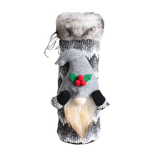Jul Tomte Vinflaskfodral Svenska Tomte Gnomes Vinpresentpåse för Jul
