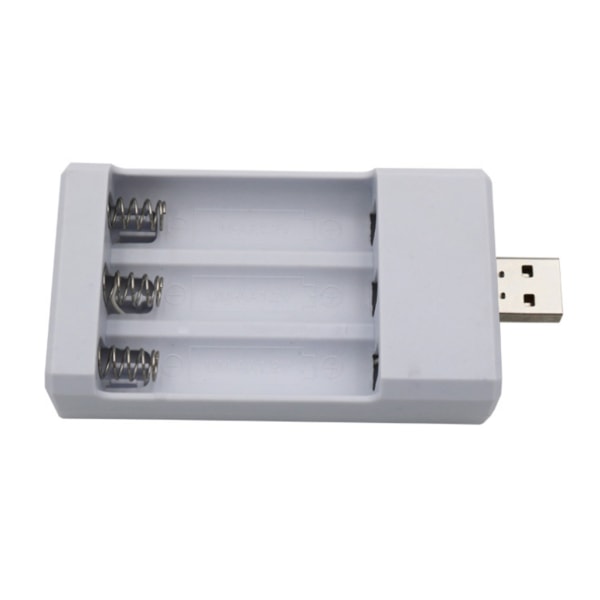 USB kontaktladdare Kompakt laddare med 3 platser 5V/2A för uppladdningsbart Ni-Cd-batteri AA/AAA1.2V Bärbart batteri Uppladdningsbart