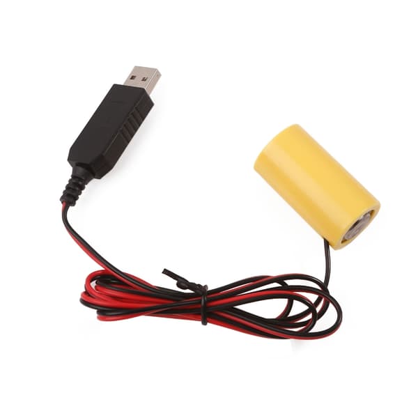 Universal 6V LR14 C Batterieliminator USB Strømforsyningskabel, 4 stk. LR14 C