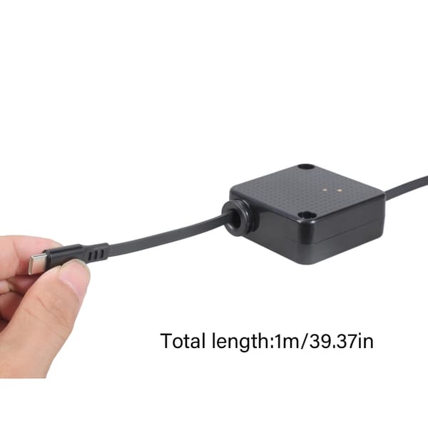 Strekkbar USB C Hann til USB C Hann Hurtigladekabel Dataoverføringskabel