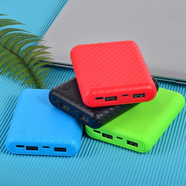 DIY Power Bank Box 4x18650 Batteri Case Skal med flera färgval Batteri ingår ej 5V/2.1A USB utgång Green