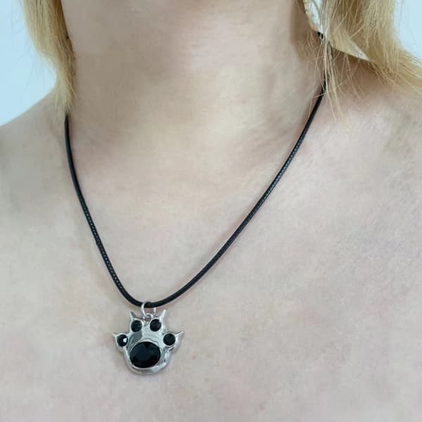 Gotisk sort reb bjørneklo vedhæng choker halskæde til kvinder elegante smykker