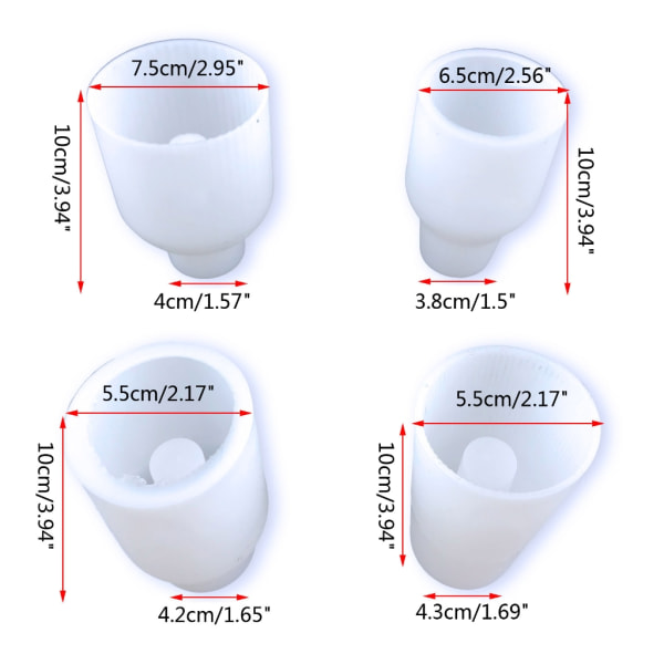 Molds, Cylinder Epoxiharts Molds för gör-det-själv-hantverk Vas, Heminredning Torra blommor Hållare Form