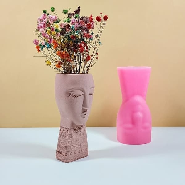 Kunstnerisk figur Håndlagede silikonformer Silikontekstur for blomstervase